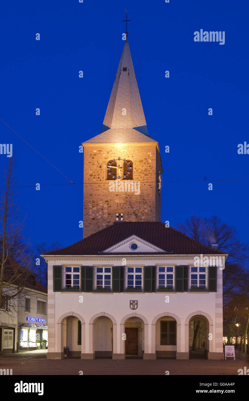 Old Town Hall with St. Agatha Church, Dorsten Stock Photo Alamy