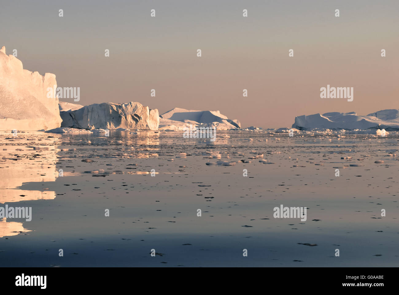 Icebergs At Disco Bay Greenland Stock Photo Alamy