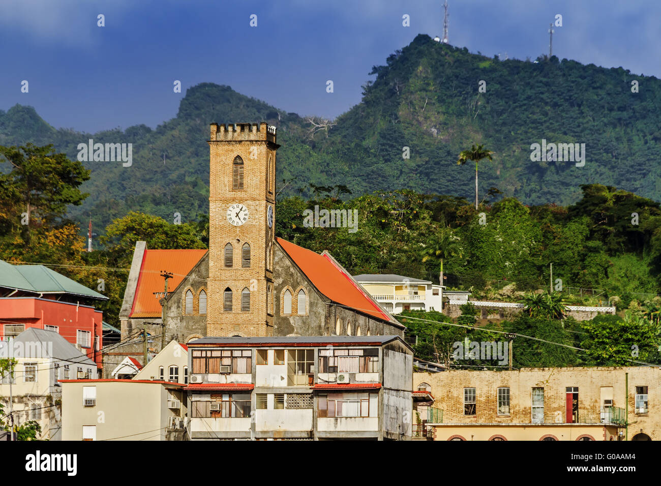 View Of cathedral St. George's Grenada West Indies Stock Photo