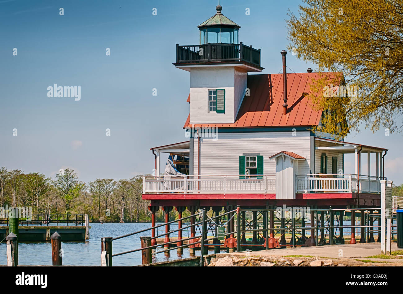 town of edenton roanoke river lighthouse in nc Stock Photo Alamy