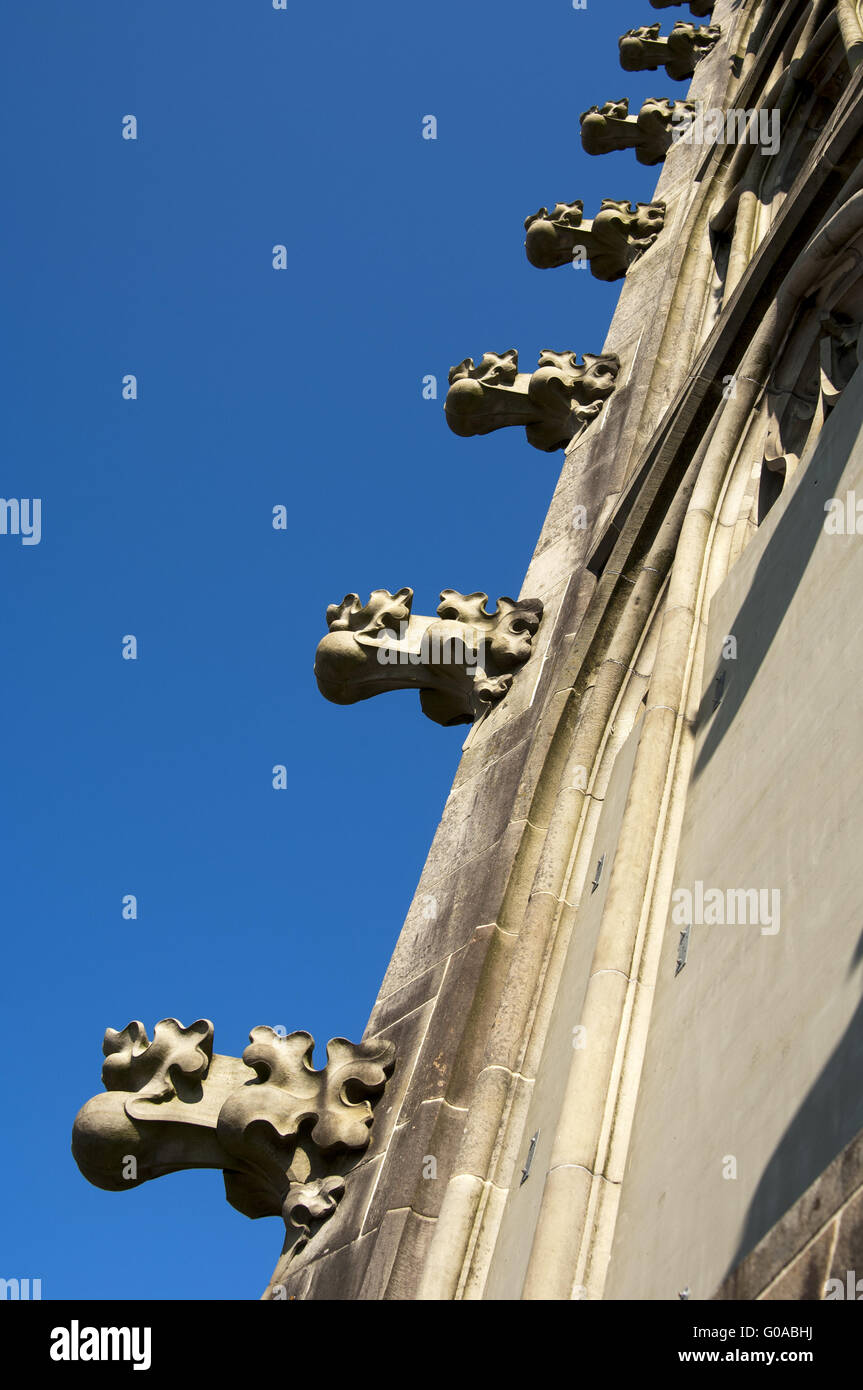 Crockets, Gothic decorative elements, Bern Minster Stock Photo