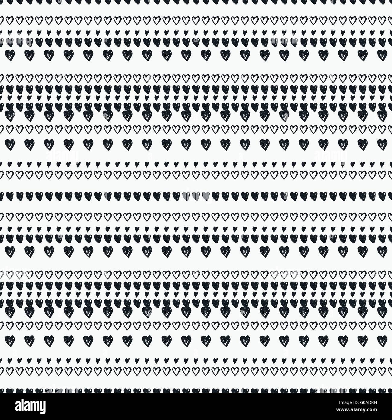 Doodle seamless pattern with hearts Stock Vector Image & Art - Alamy