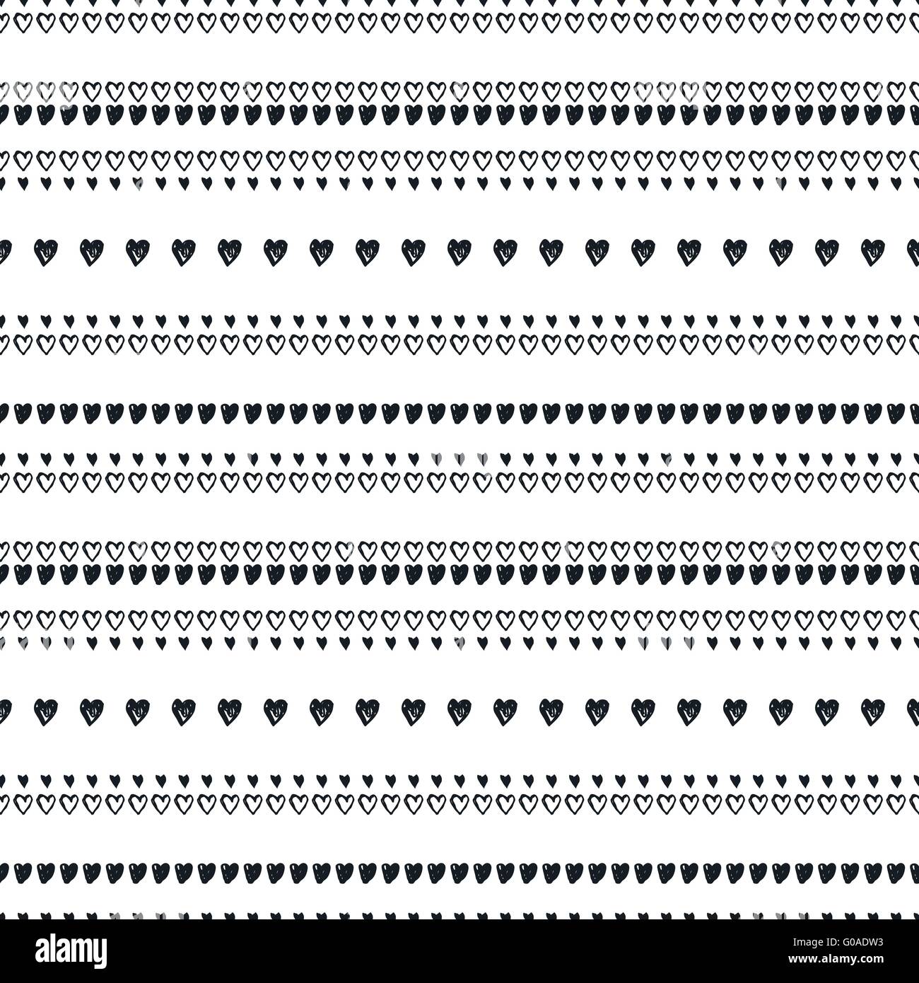 Doodle seamless pattern with hearts Stock Vector Image & Art - Alamy