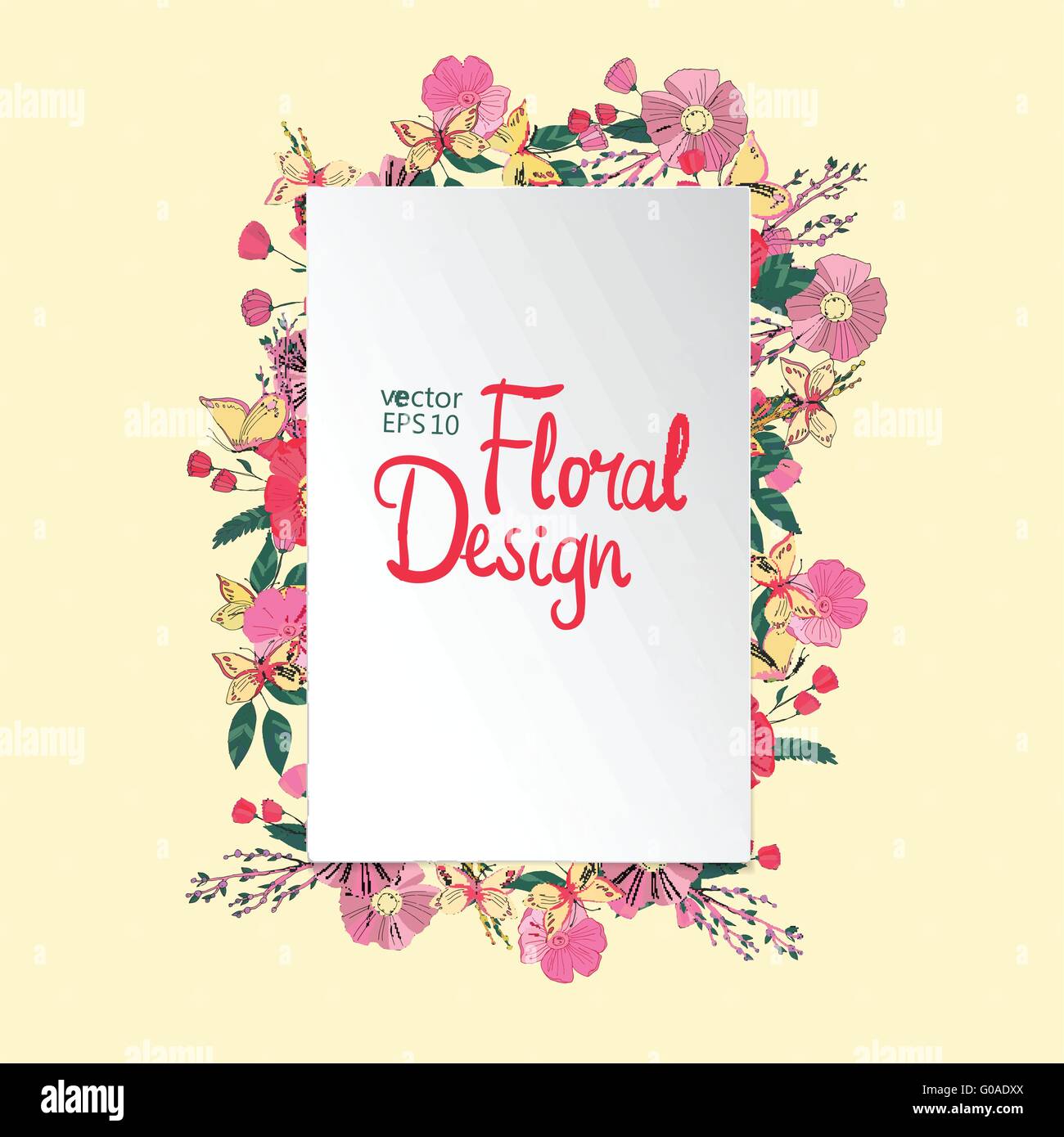 Vintage floral vector frame Stock Vector Image & Art - Alamy