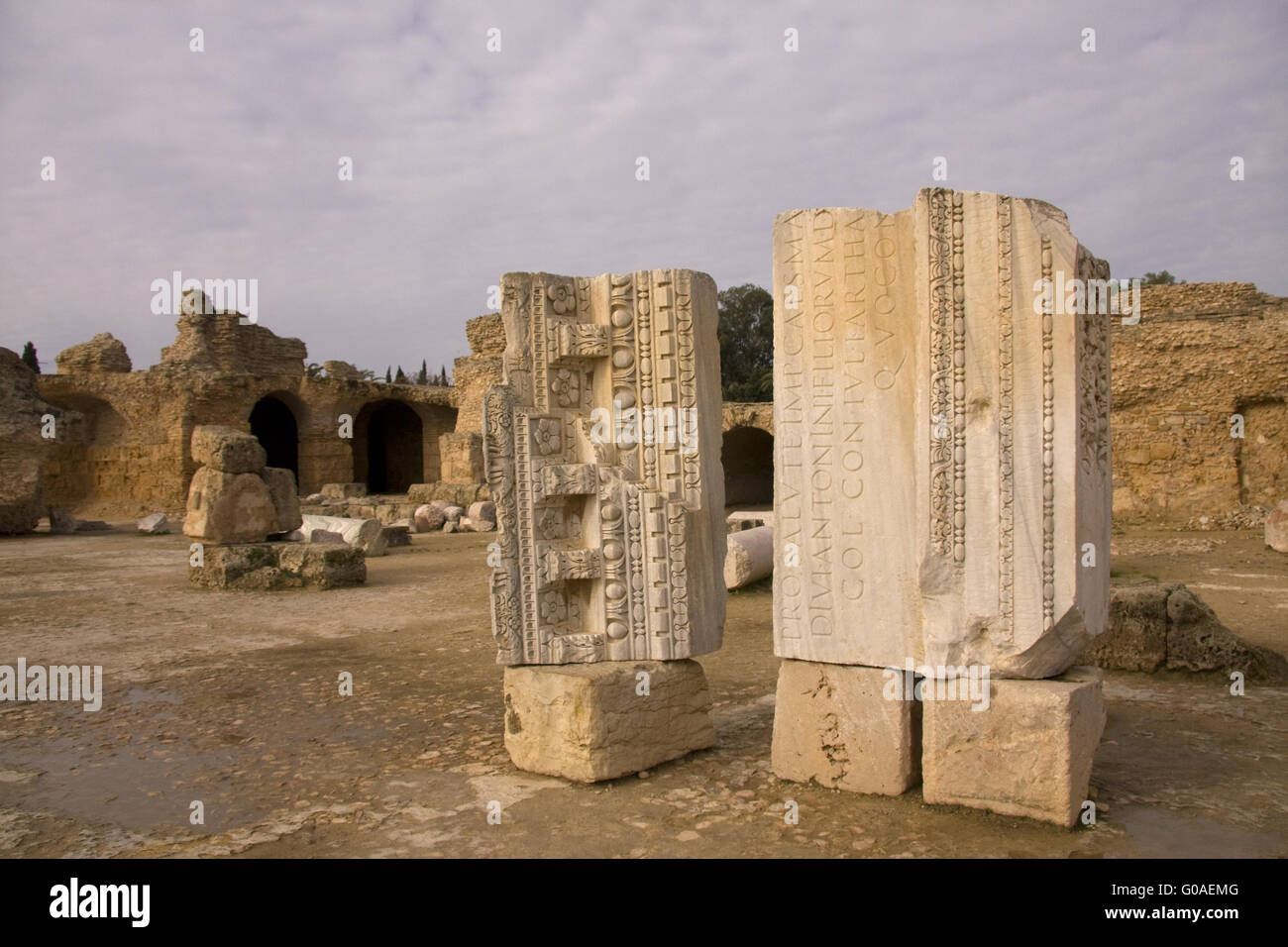 Ruins in Cartagena, Tunisia Stock Photo
