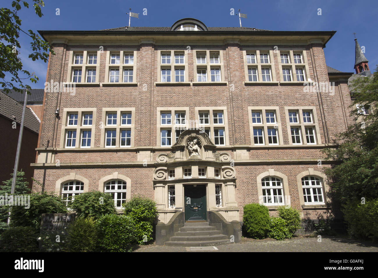Marienschool behind the dome in Xanten, Germany Stock Photo
