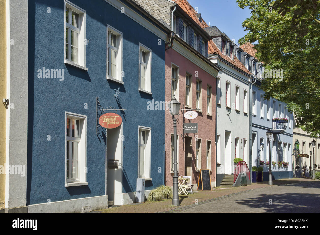 Houses at the Klever Street in Xanten, Germany Stock Photo
