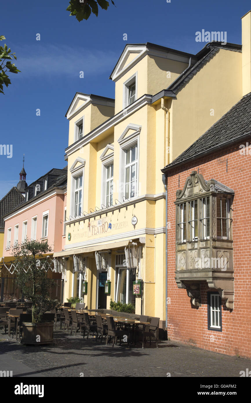 Houses at the market place in Xanten, Germany Stock Photo