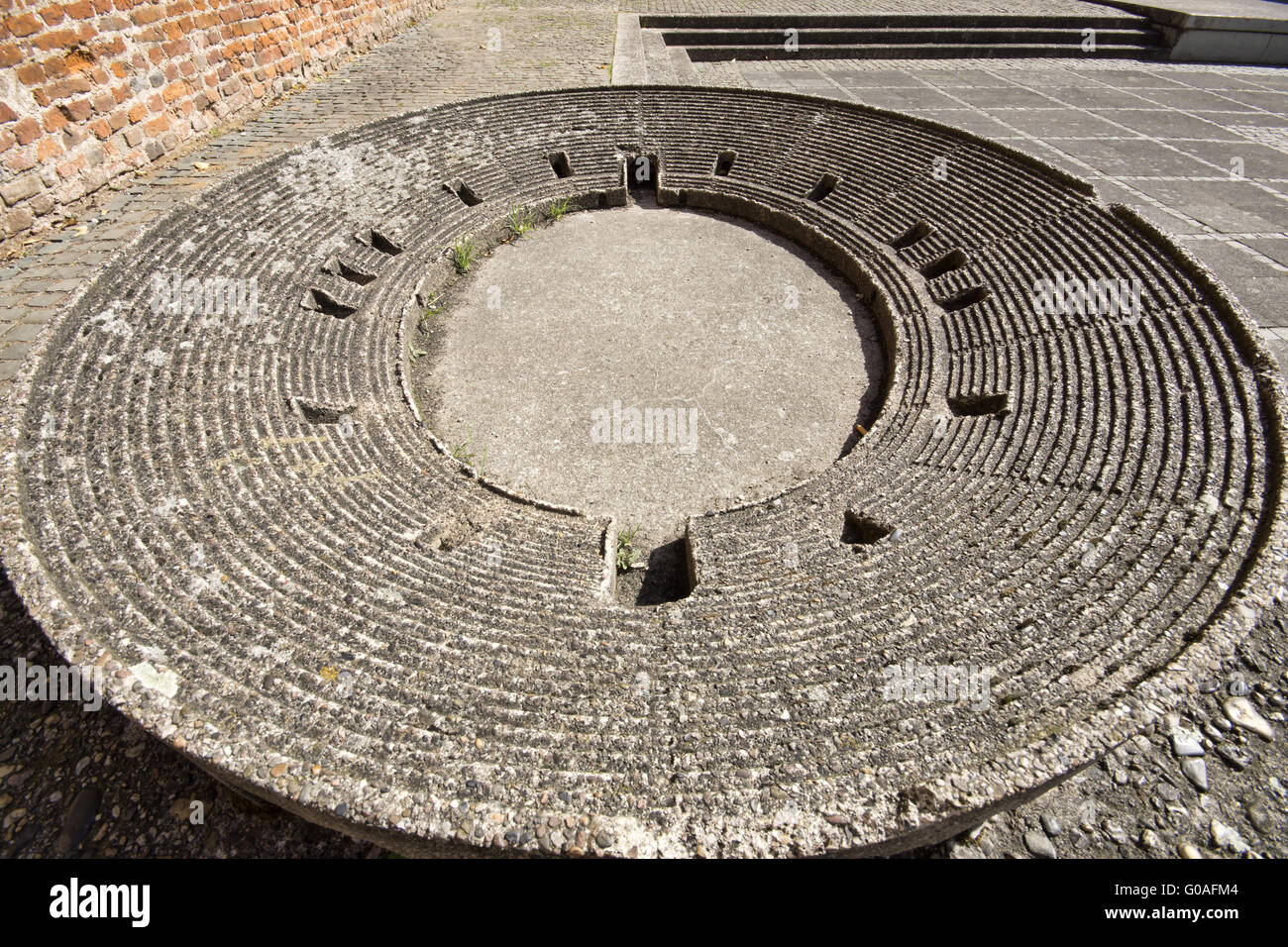 Model of the amphitheater near the Dome in Xanten, Stock Photo