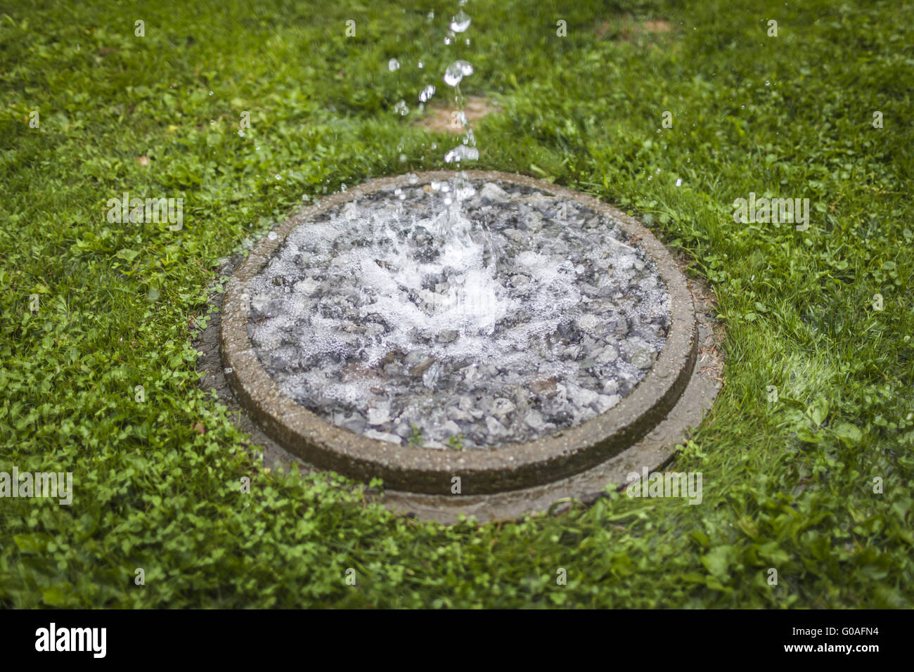 Rain gutter Stock Photo