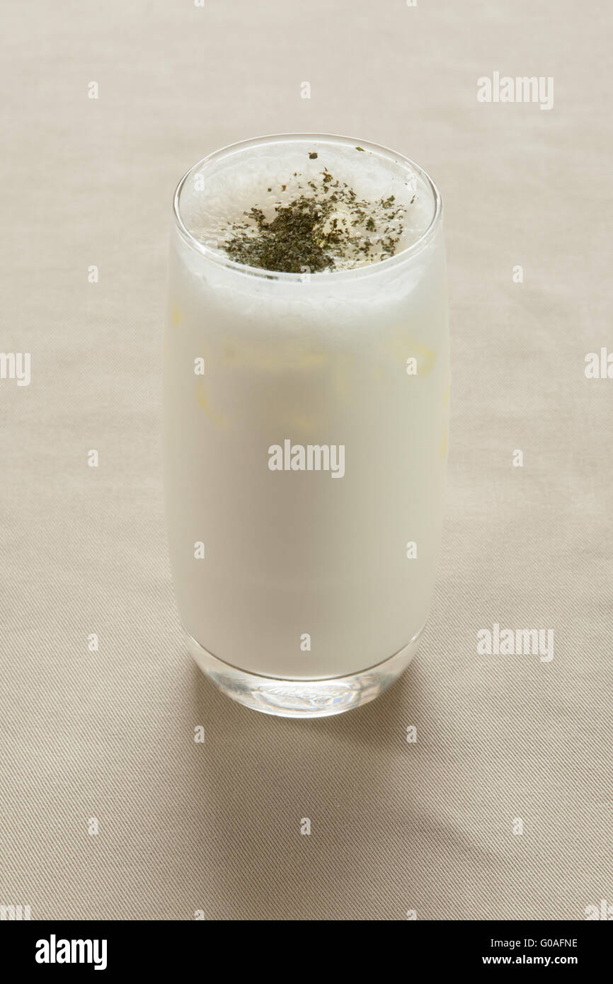 Ayran Yogurt. Traditional lebanese diary drink made with salty and sour