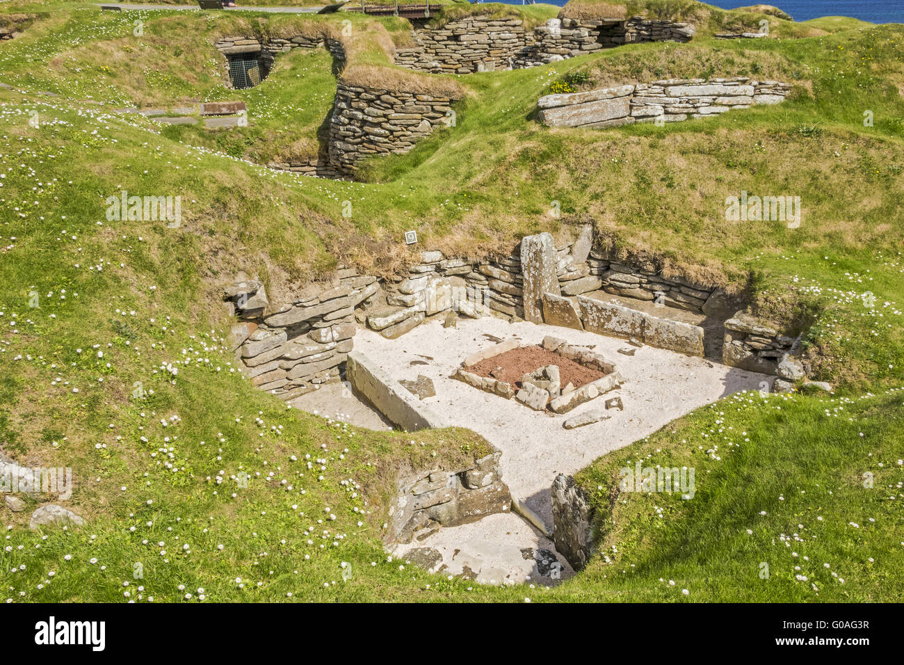 Neolithic Village Of Skara Brae Orkney Islands UK Stock Photo