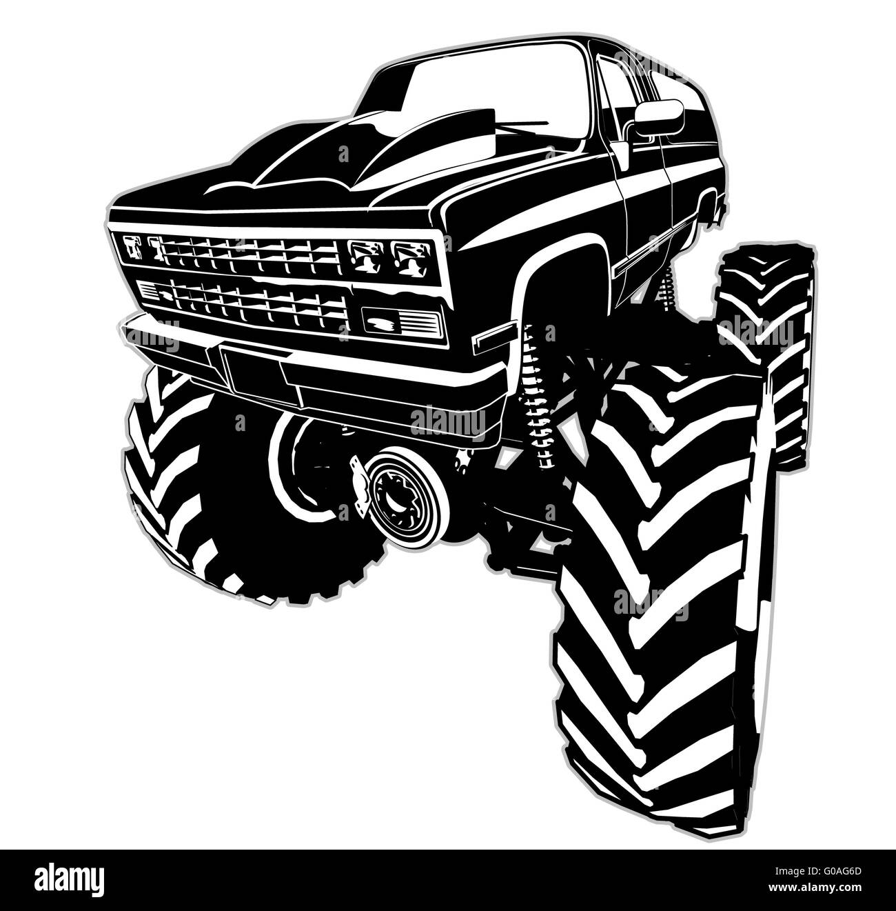 Monster truck Black and White Stock Photos &amp; Images - Alamy