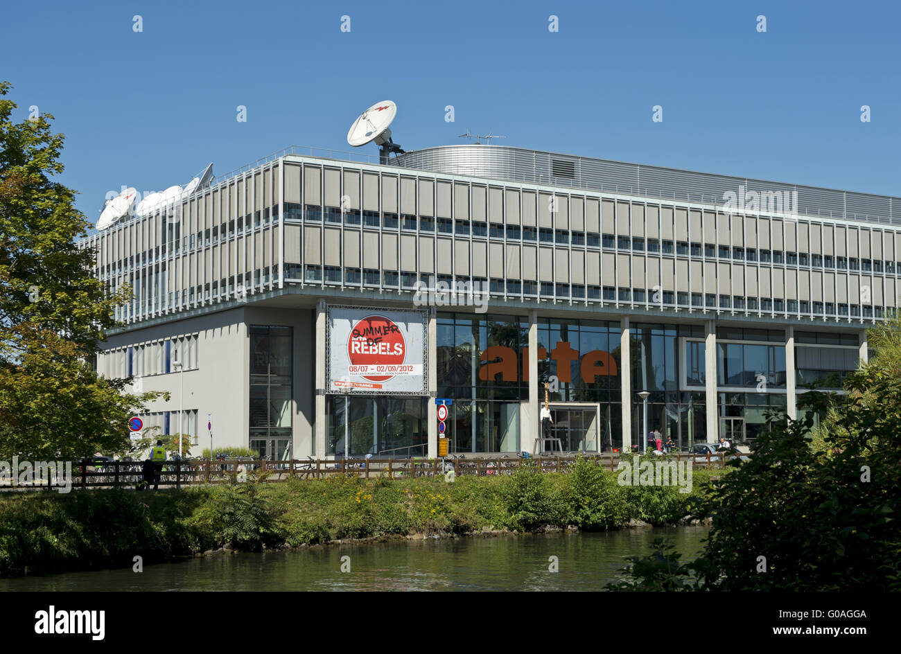 Headquarters of the Franco-German TV network ARTE, Stock Photo