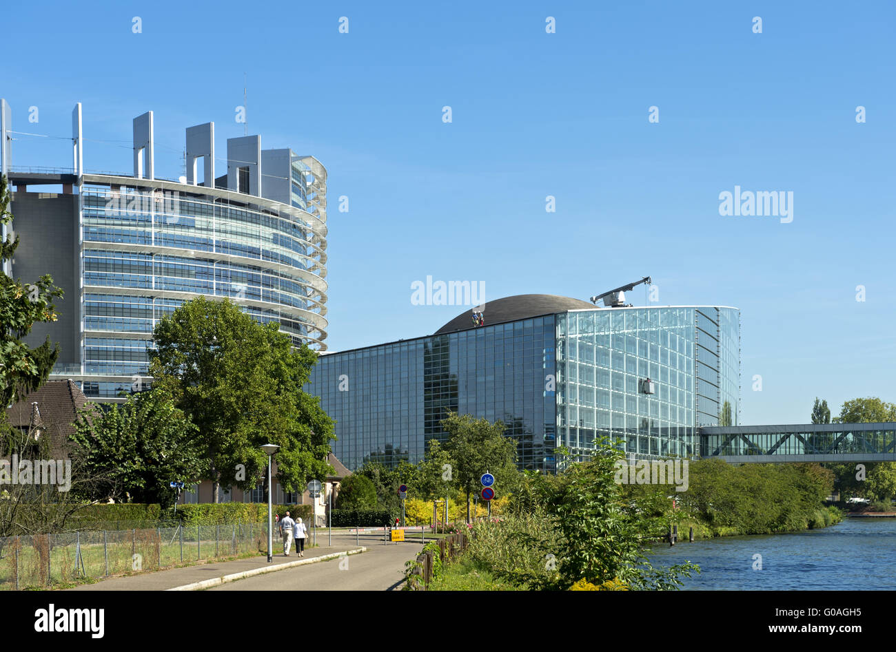 European Parliament building, Strasbourg, France Stock Photo