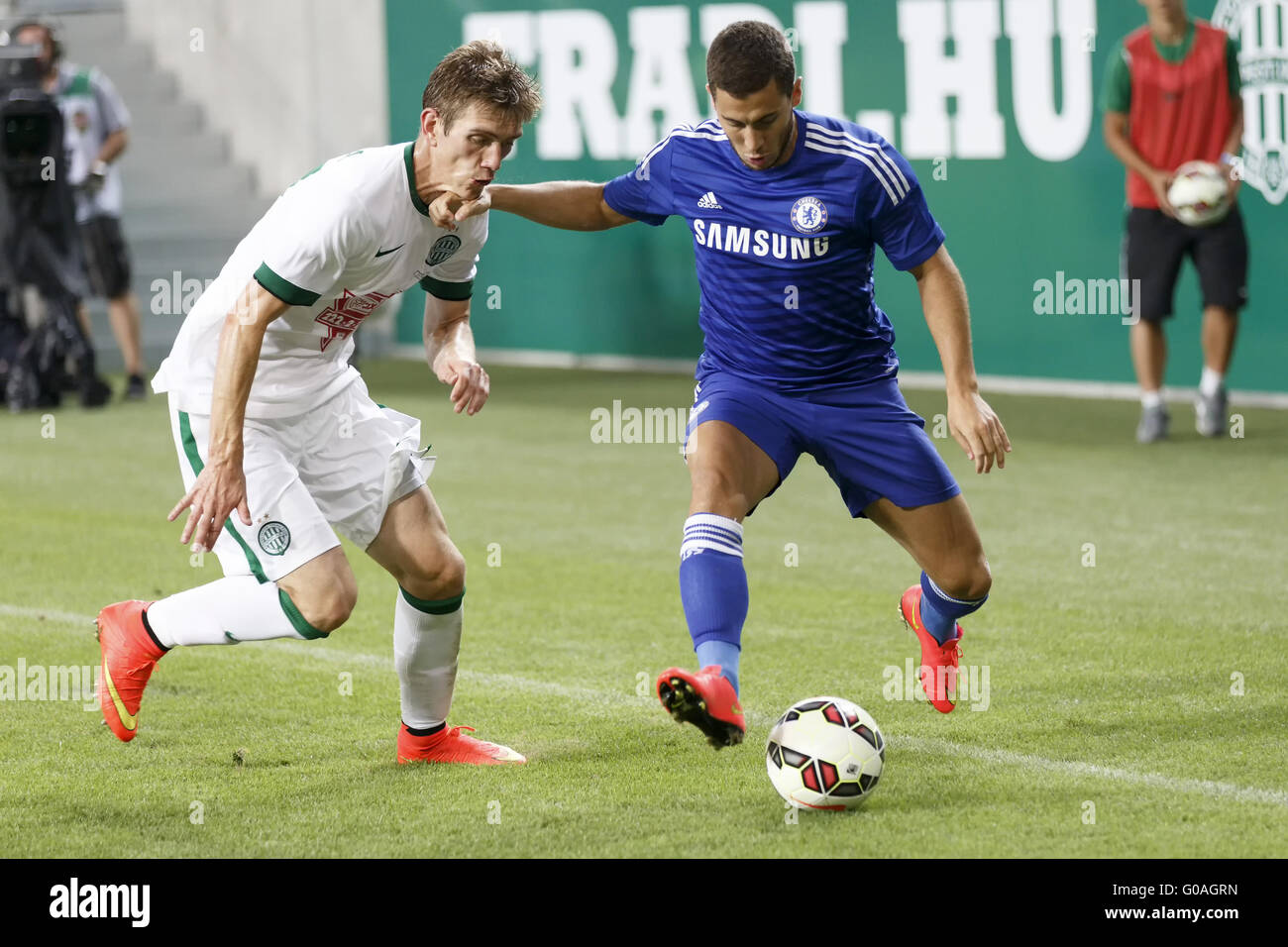 Ferencvaros vs. Chelsea stadium opening football match Stock Photo