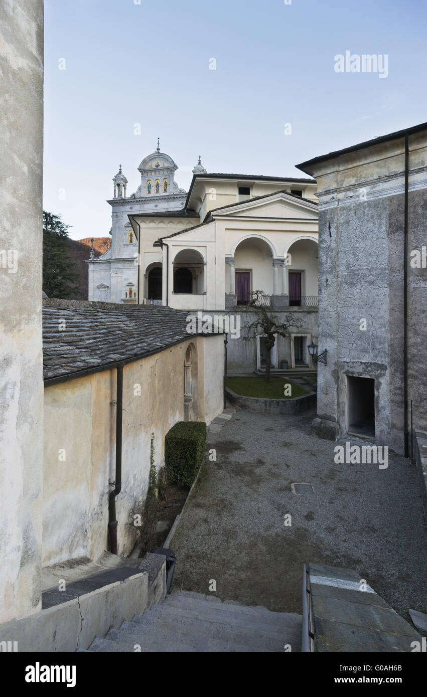 Renaissance chapels on the Holy Mountain, Varallo Stock Photo