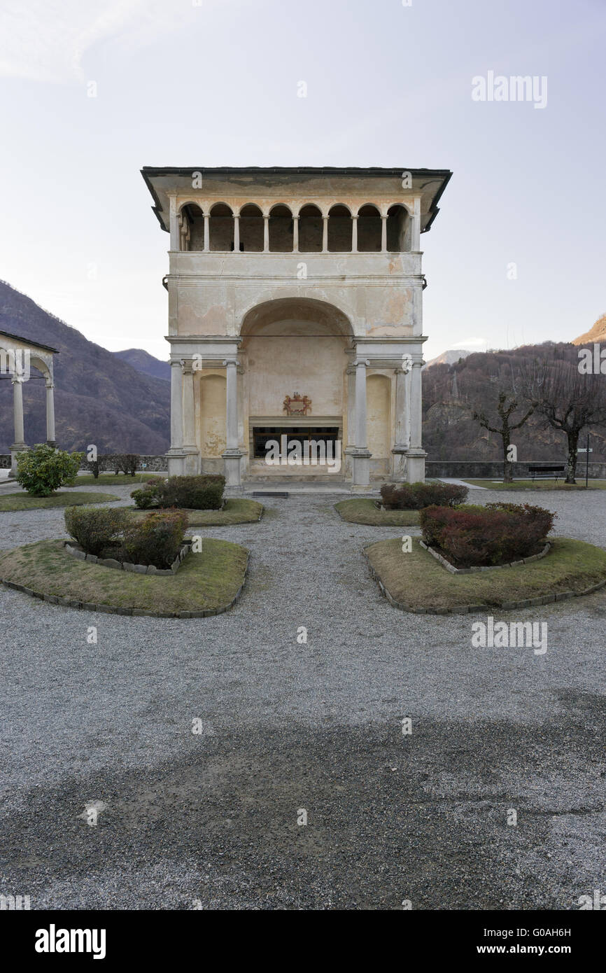 Renaissance chapels on the Holy Mountain, Varallo Stock Photo