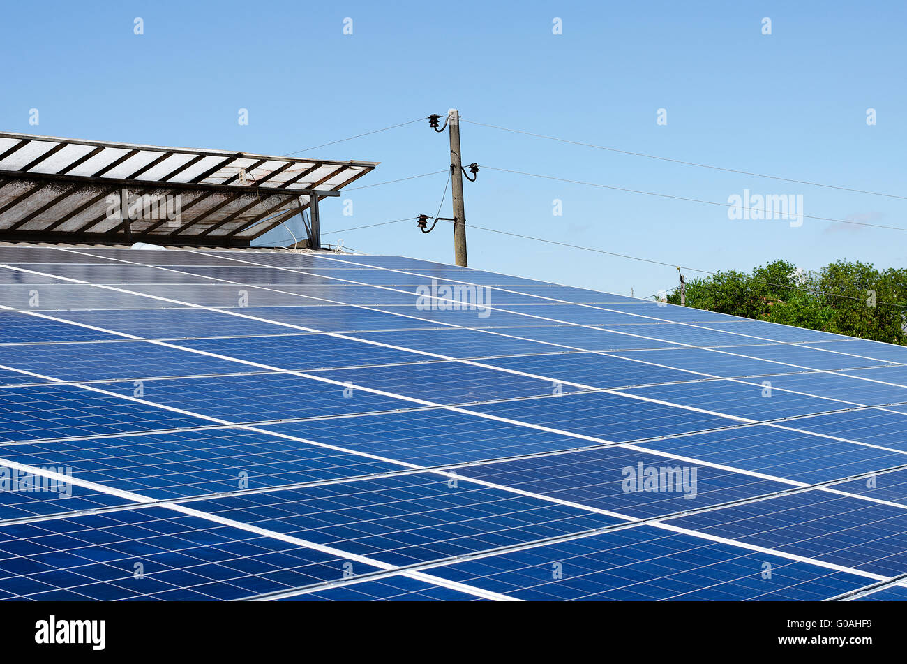 Solar panels for renewable energy production Stock Photo - Alamy