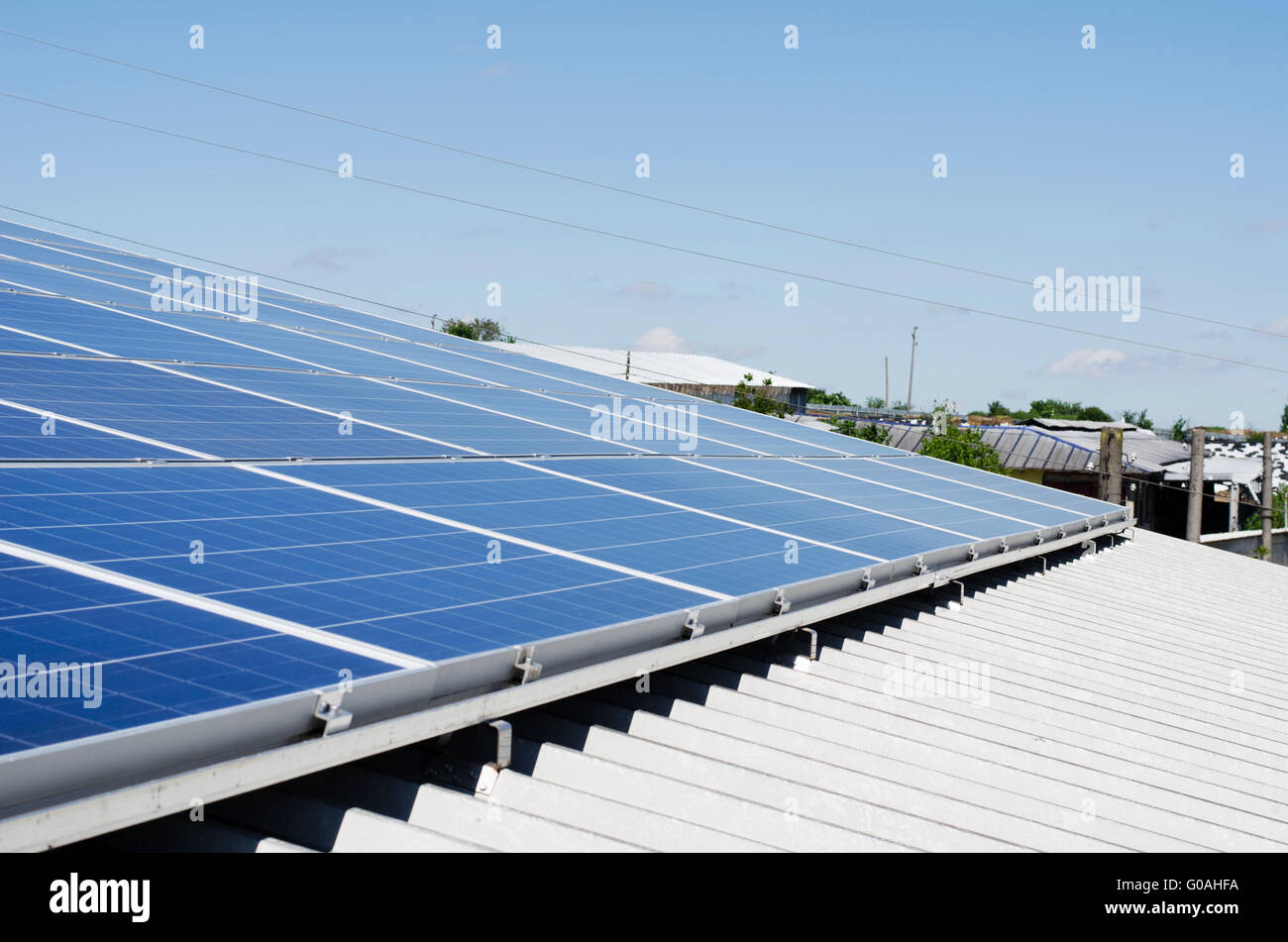 Solar panels for renewable energy production Stock Photo - Alamy