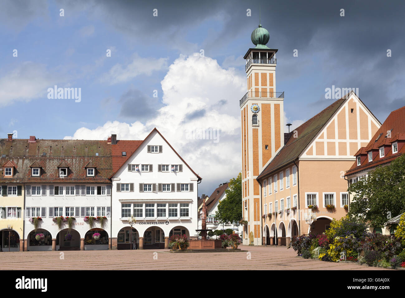 Town hall on the market square in Freudenstadt Stock Photo Alamy