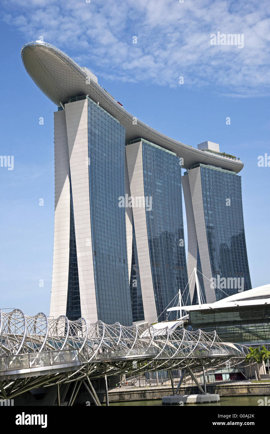 Marina Bay Sands & Double Helix Bridge, Singapore Stock Photo Alamy