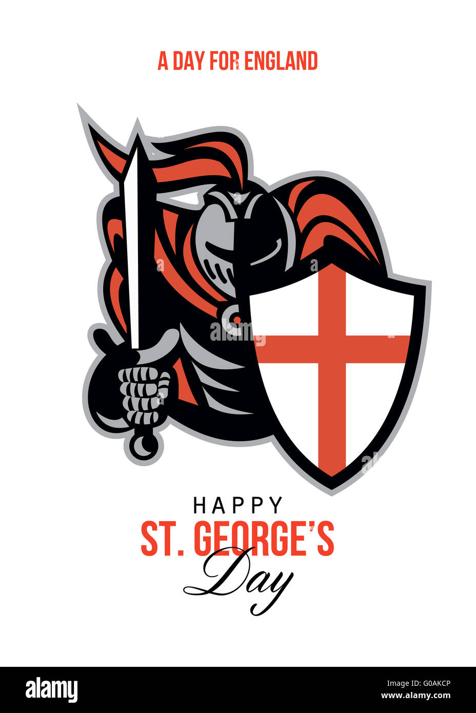 A Day for England Happy St George Greeting Card Stock Photo - Alamy