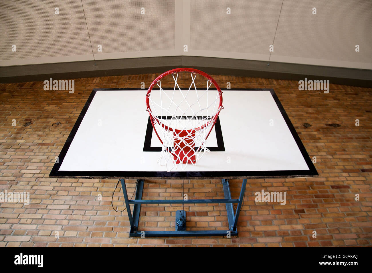 Basketball Hoop from Below Stock Photo Alamy