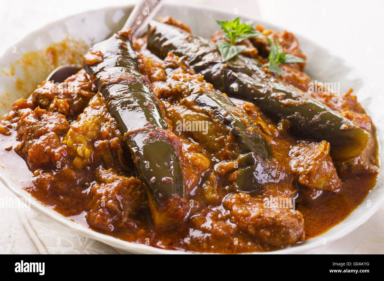 persian eggplant stew with lamb khoreshte bademjan Stock Photo Alamy