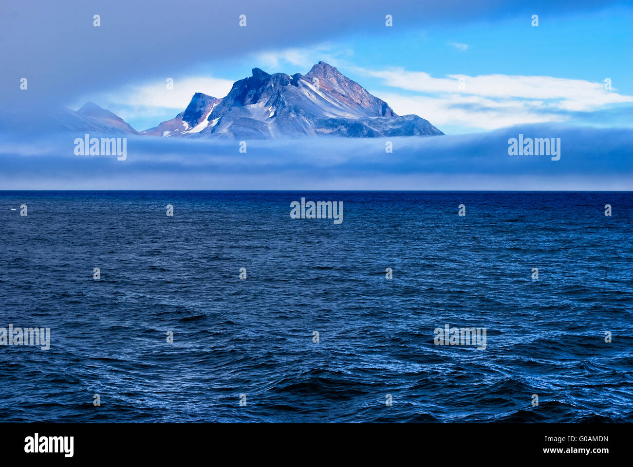 Mountains, Coast of Greenland Stock Photo