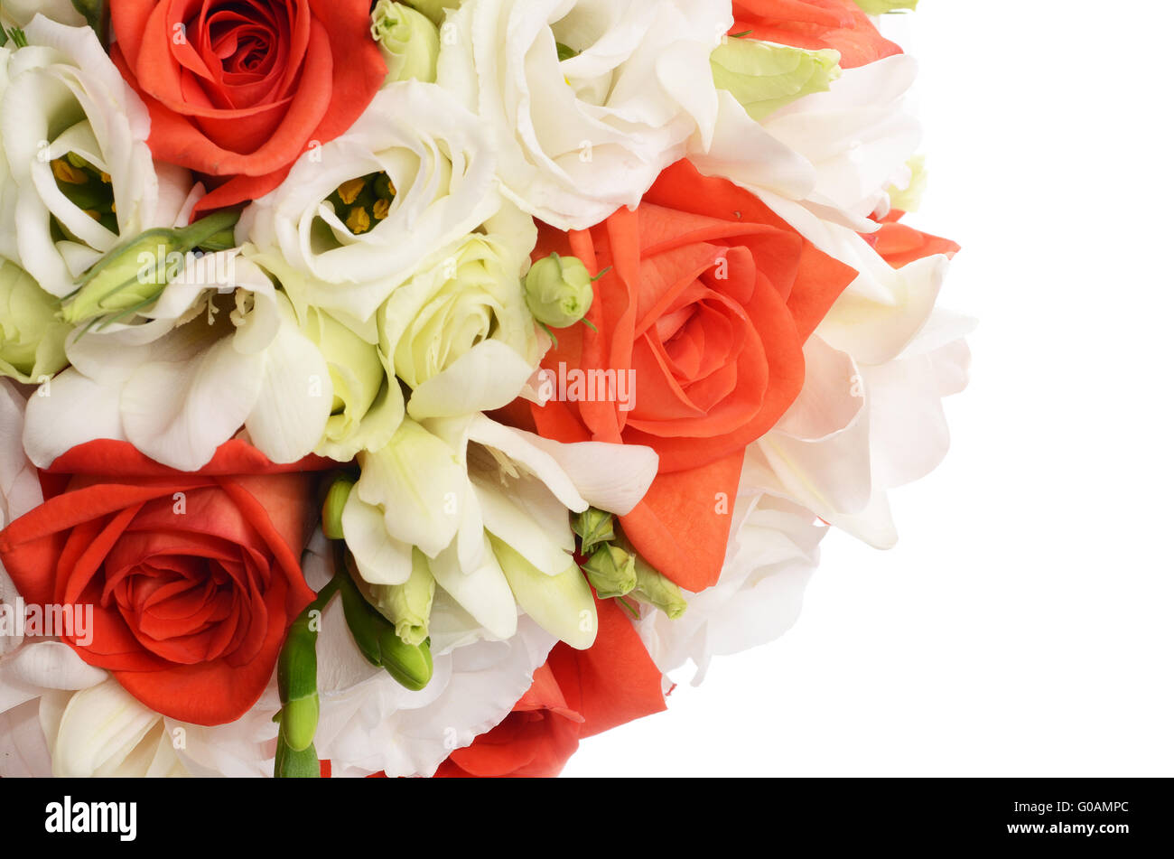 Bouquet of flowers isolated on white background Stock Photo - Alamy