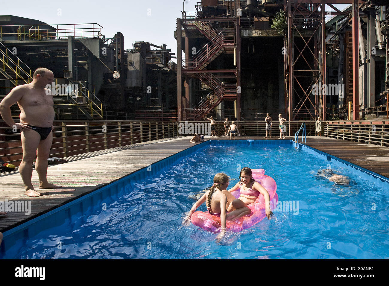 Factory swimming pool, Zollverein, Essen, Germany Stock Photo