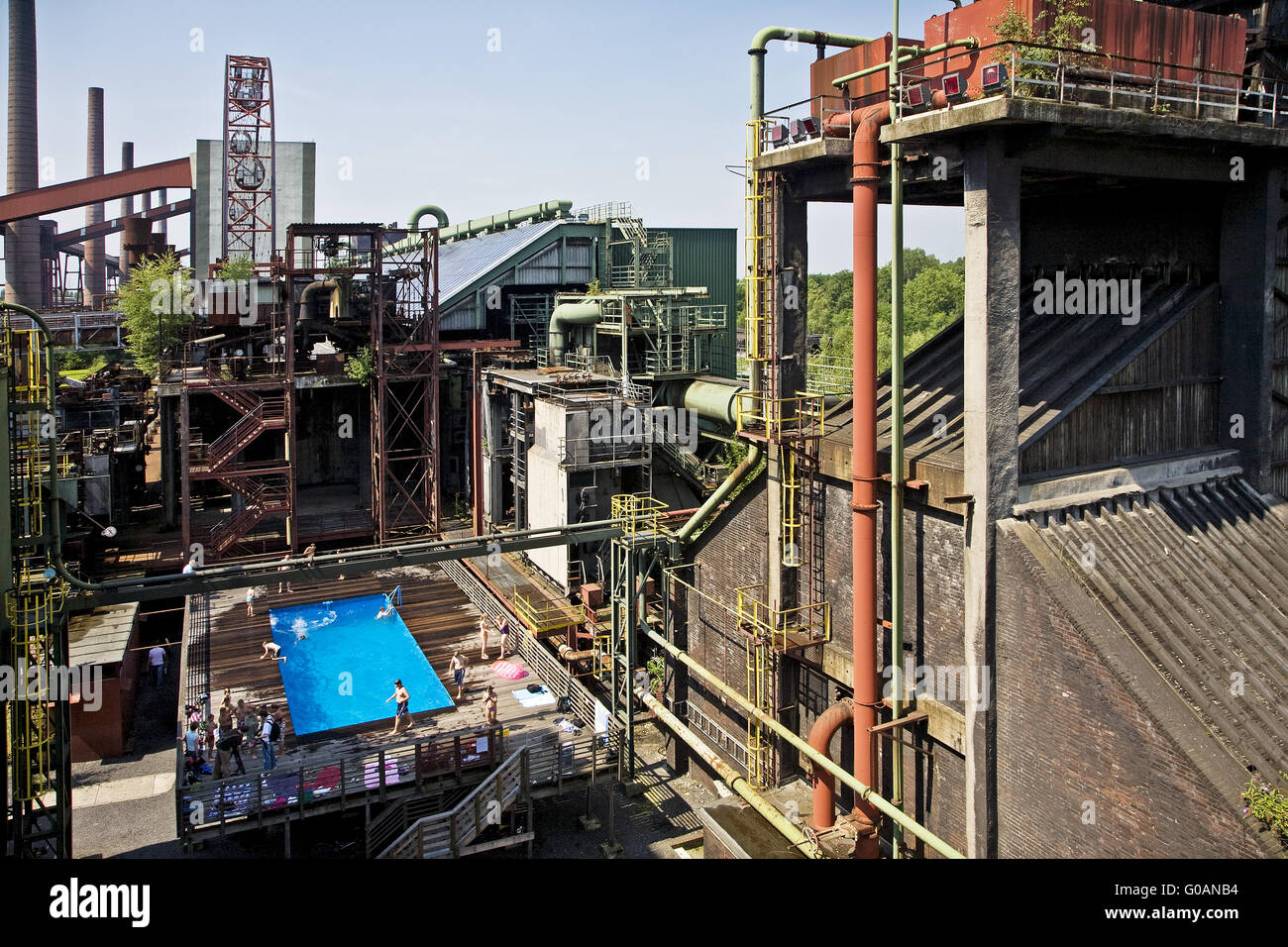 Factory swimming pool, Zollverein, Essen, Germany Stock Photo