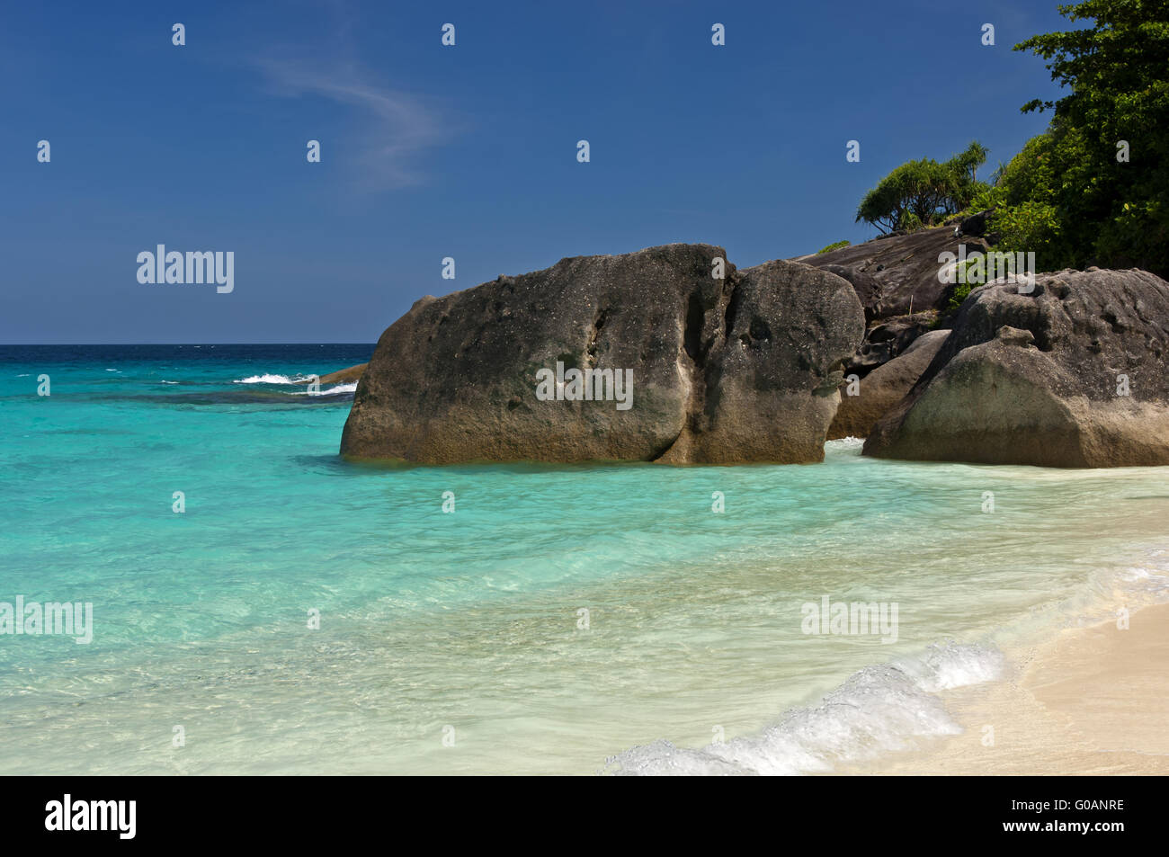 Rocks on the shores of the Similan Islands,Thailan Stock Photo