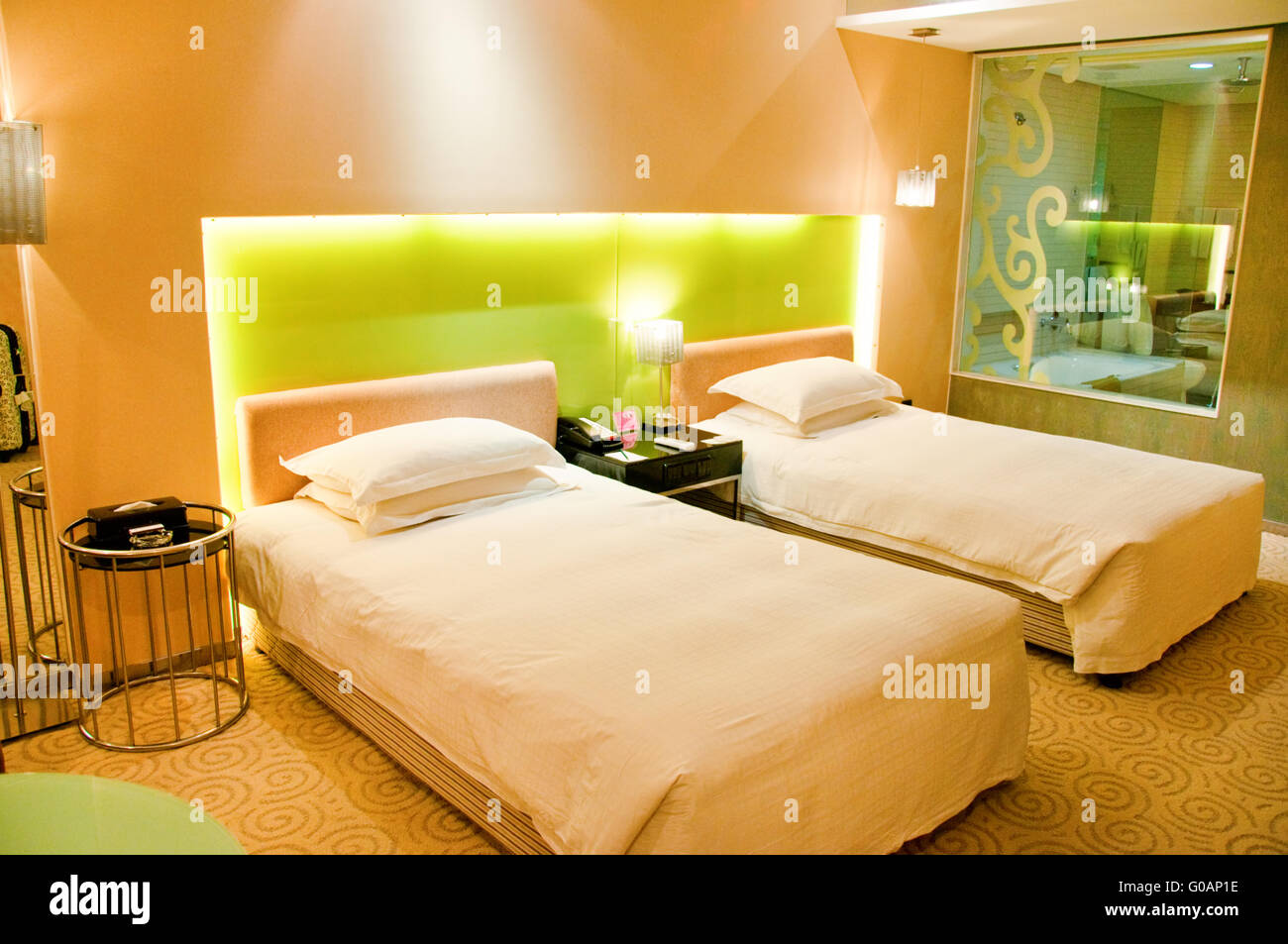 The view of luxury bed room (interior of house) Stock Photo