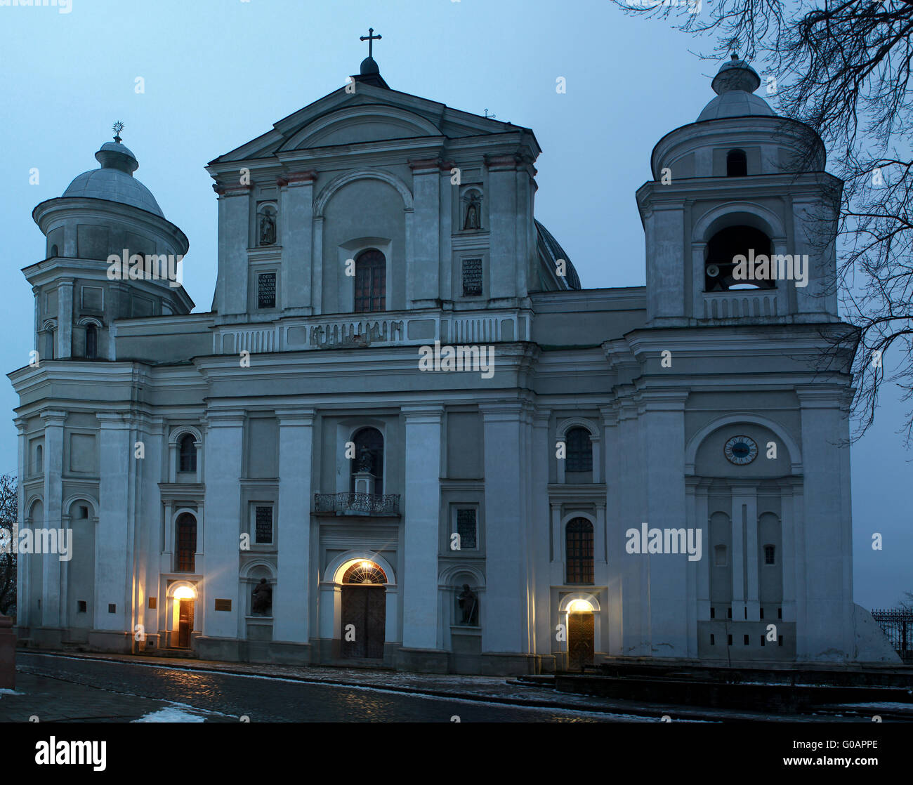Saint Petro and Pavlo Catholic Cathedral in Lutsk Stock Photo