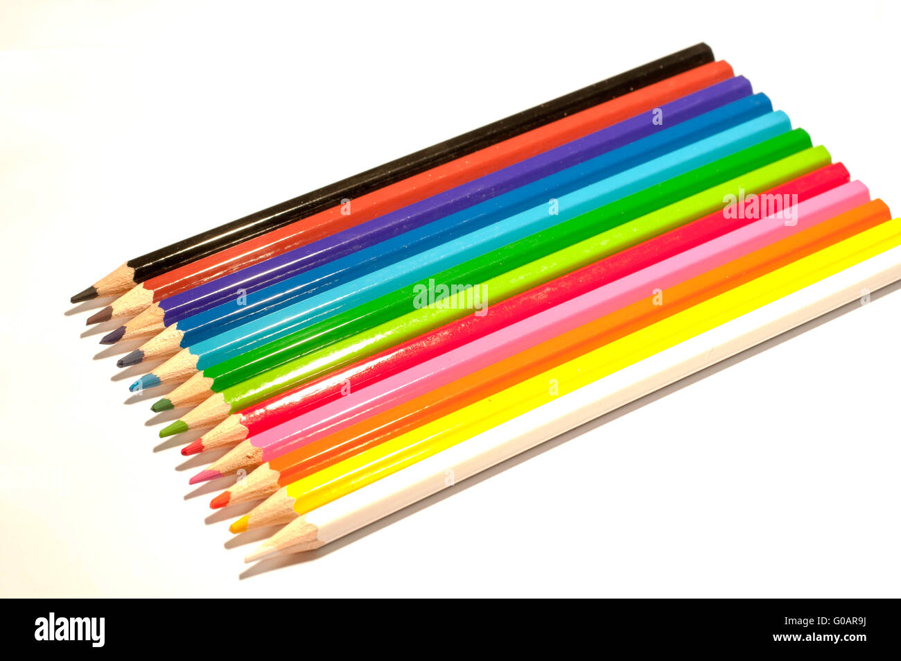 colored pencils Stock Photo