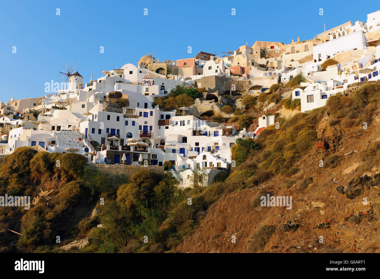 The village of Oia on Santorini Island, Greece Stock Photo