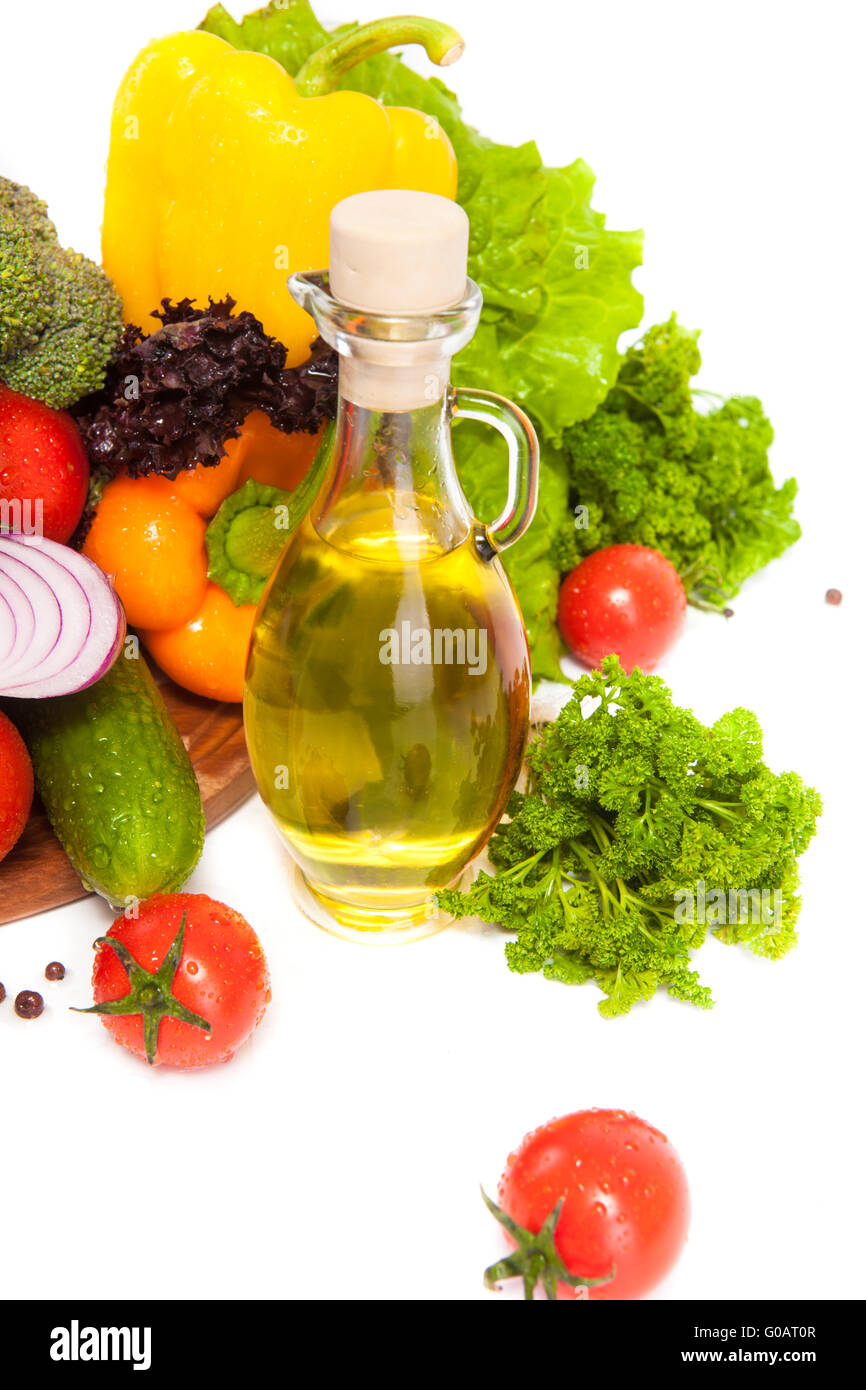 vegetables and oil Stock Photo Alamy