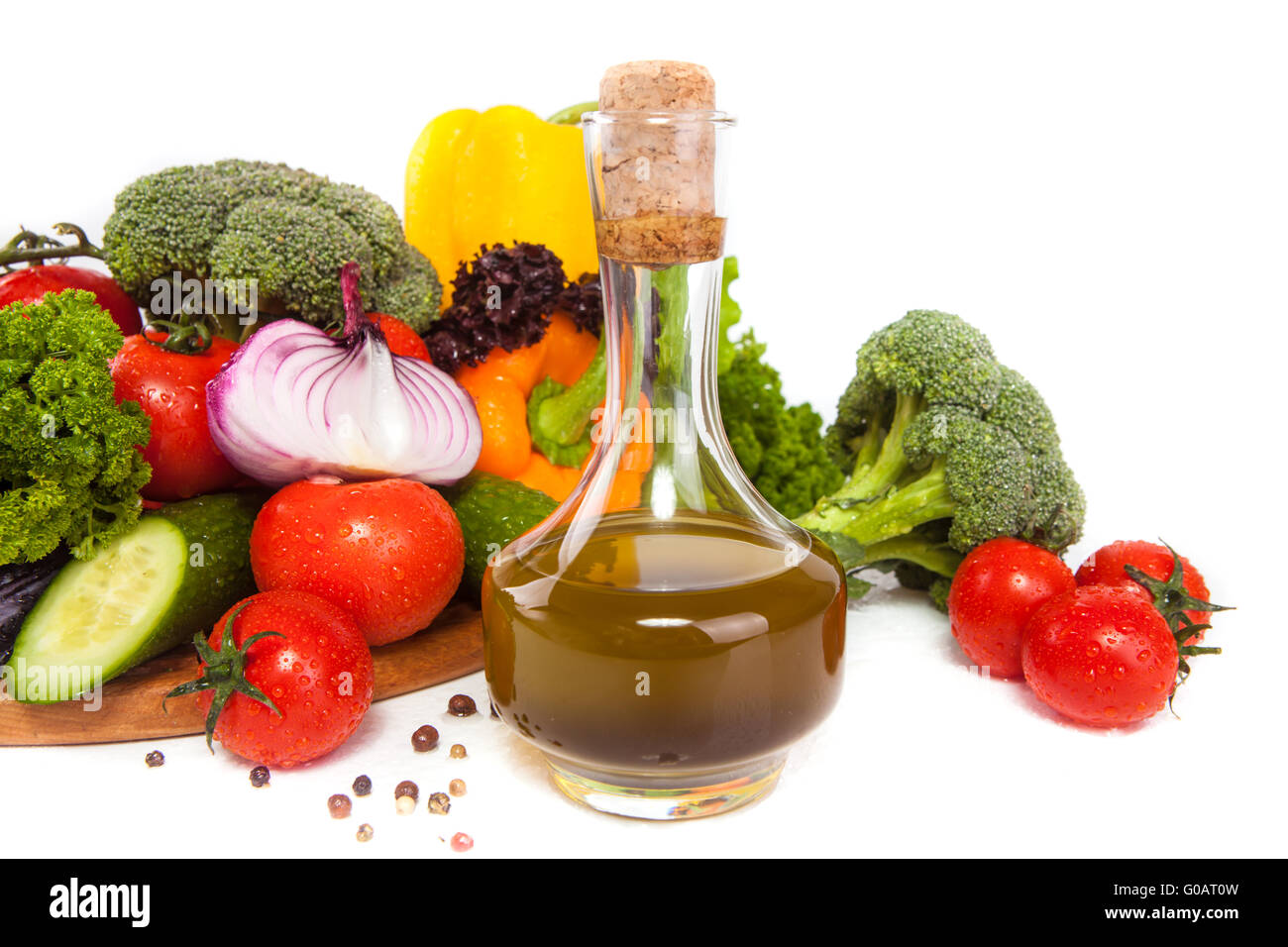 vegetables and oil Stock Photo Alamy