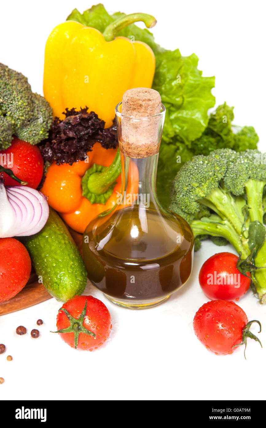vegetables and oil Stock Photo Alamy