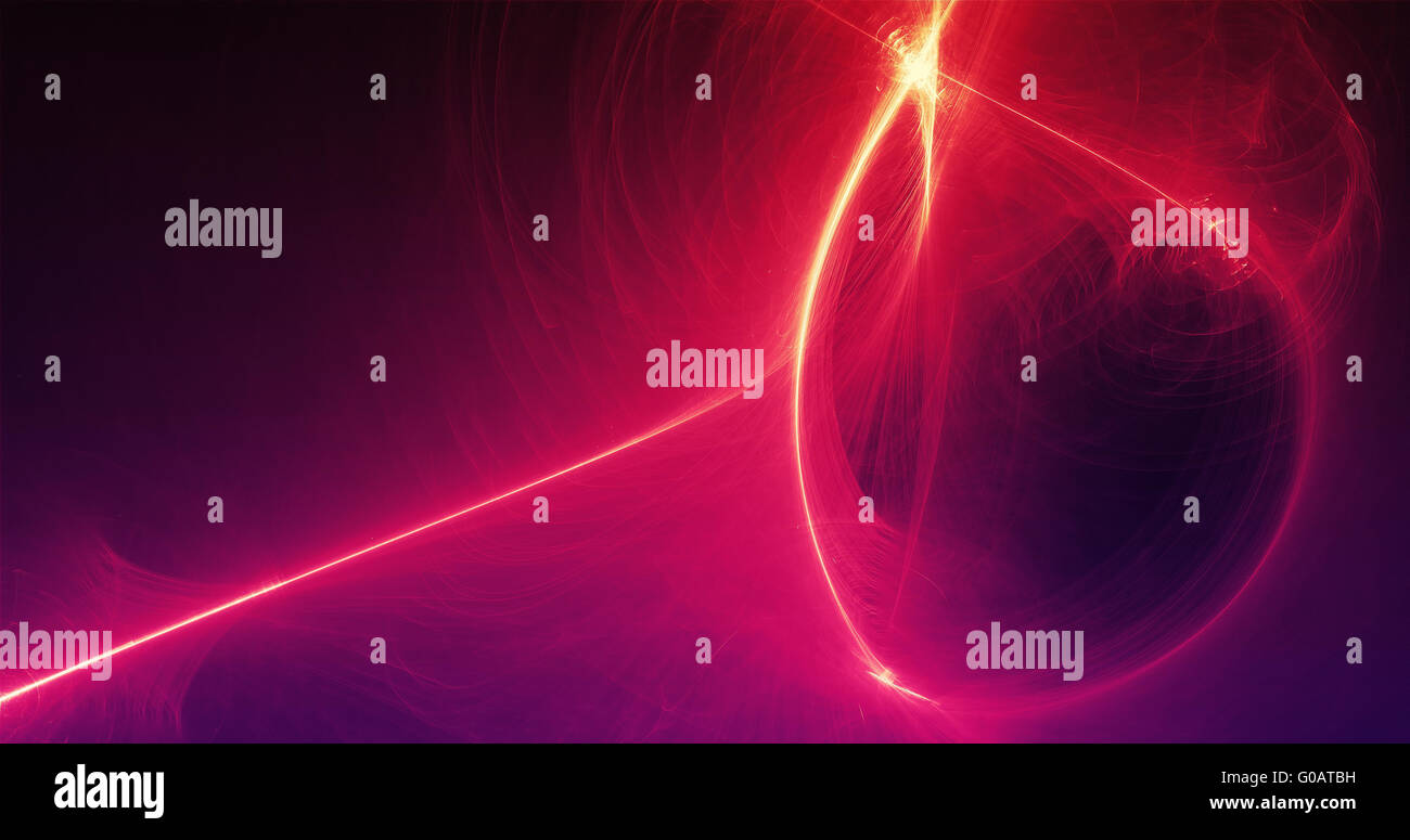 Red Yellow Purple Light Lines And Curves Abstract Background Stock Photo
