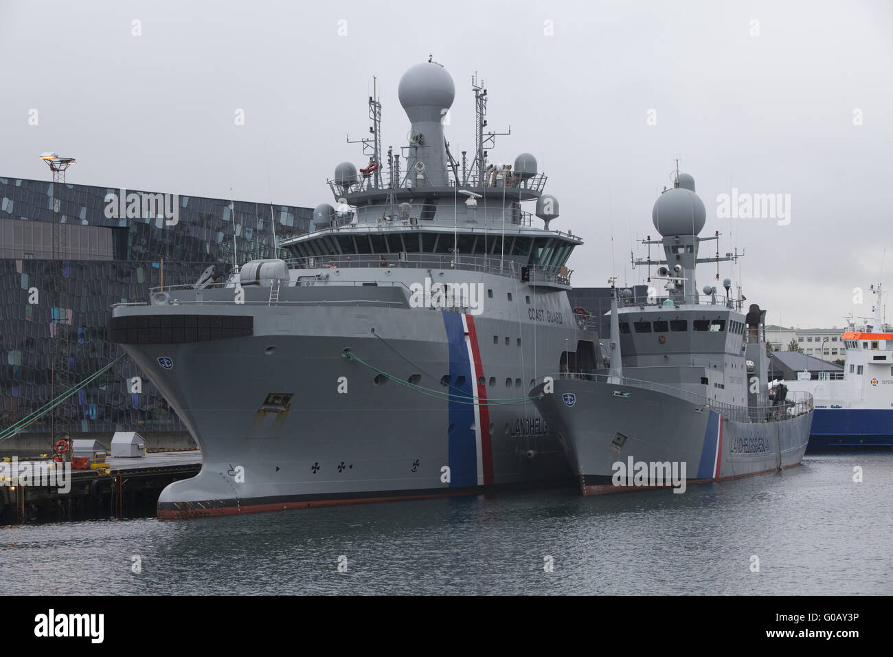 Military ship port of Reykjavik, Iceland Stock Photo