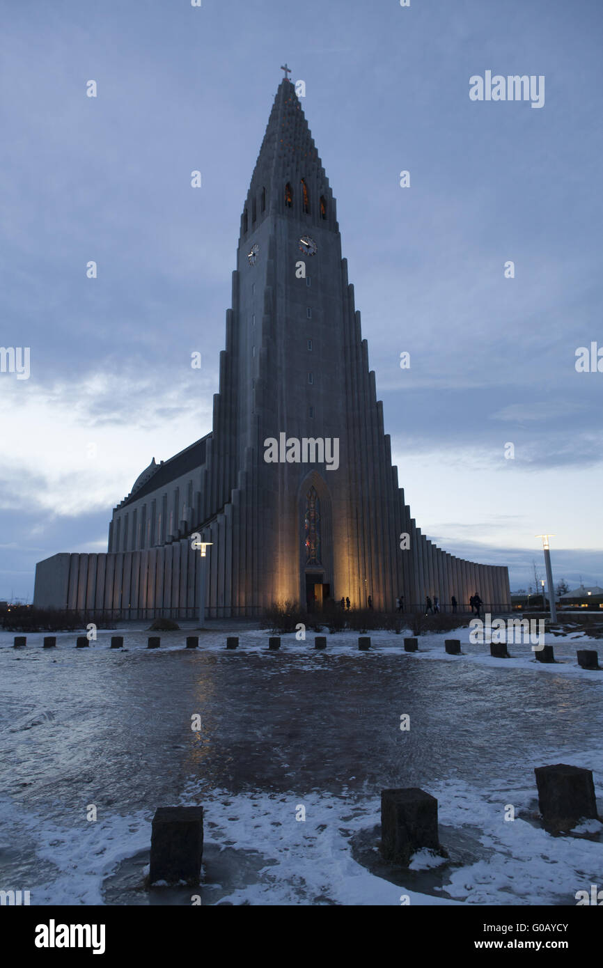 Church of Hallgrímskirkja, Reykjavik Stock Photo