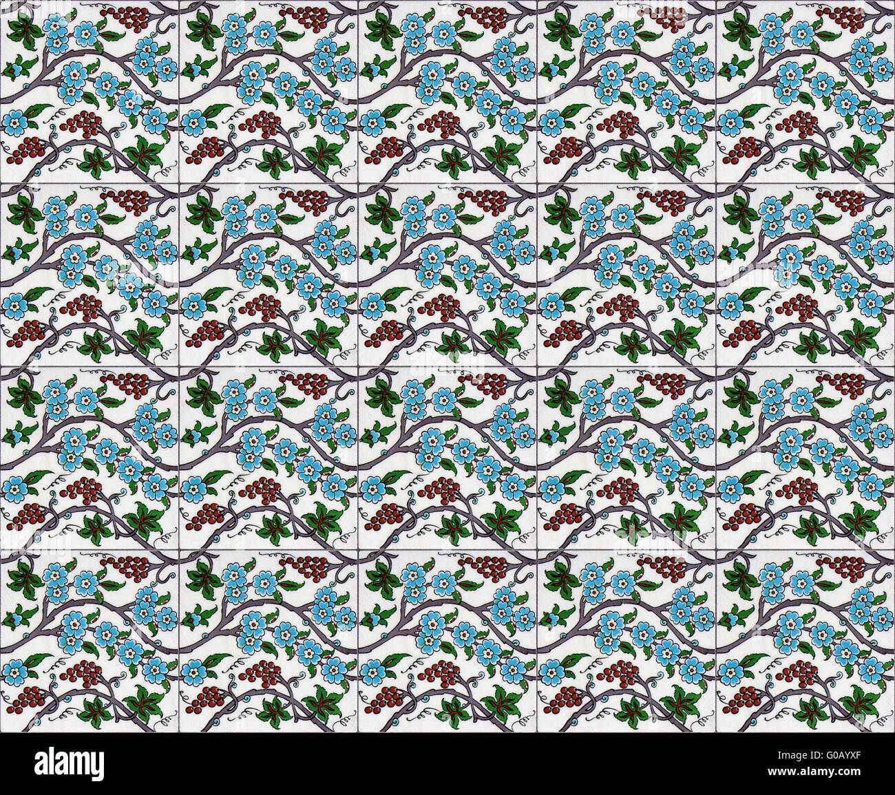 Seamless background made of turkish ceramic tiles Stock Photo - Alamy