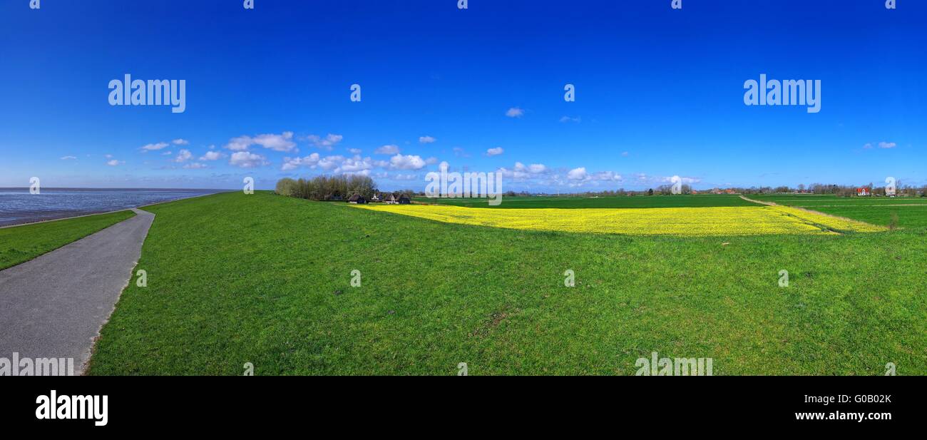 Scenery of the North Sea panorama Stock Photo