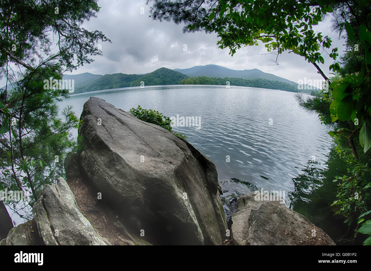 lake santeetlah in great smoky mountains north carolina Stock Photo Alamy