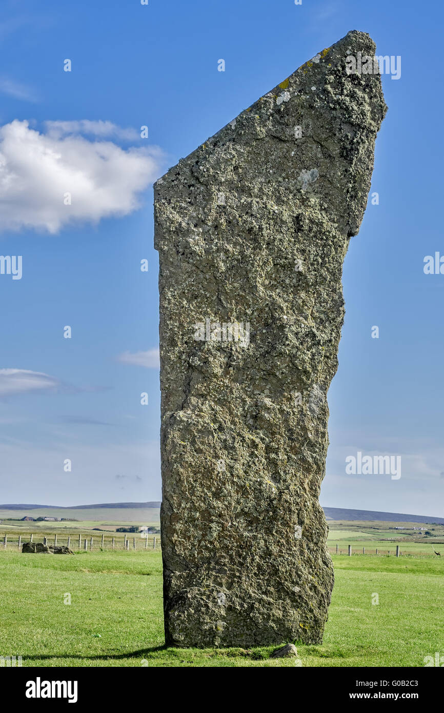 Standing Stones of Stenness Orkney islands UK Stock Photo