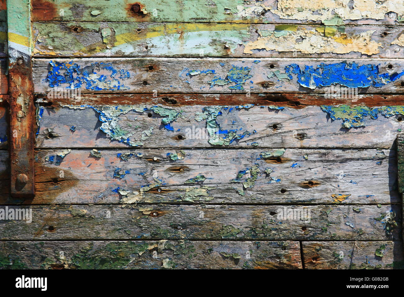 Planks of a shipwreck Stock Photo