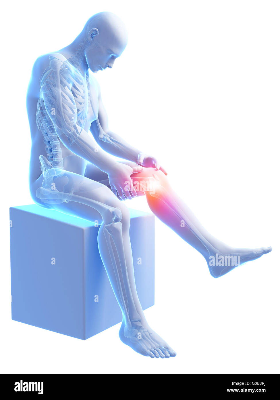 3d rendered medical illustration - painful knee Stock Photo - Alamy
